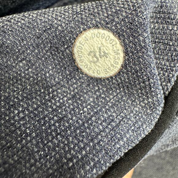 Lululemon ABC Slim Tech Canvas Pants Heathered Deep Navy Stretch Men's 34x32 - Picture 9 of 9